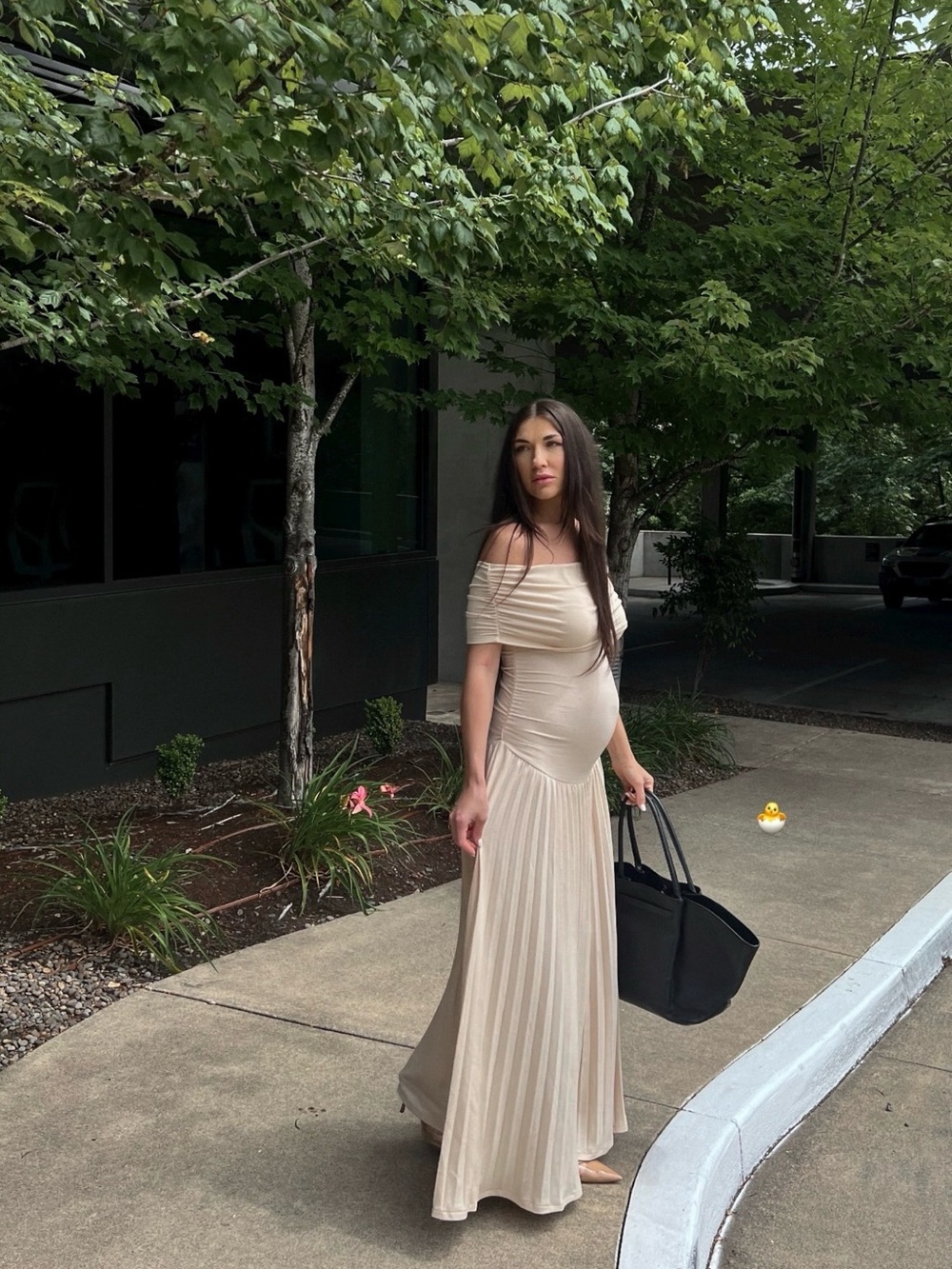 Lioness Off-Shoulder Pleated Maxi Dress Cream